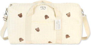 totto&cot マザーズバッグ 大容量 軽量 コットン キルティング風 刺繍入り ママバッグ かわいい ボストンバッグ レディース ショルダーバッグ トートバッグ 3way 手提げ 出産準備 通園