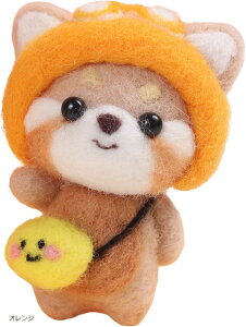羊毛フェルト 動物 犬 ニードル ぬいぐるみ かわいい DIY 手作り 工芸品 プレゼント イチゴ ウサギ オレンジ