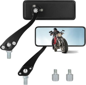 �݊��iVLOOKEE �o�C�N �~���[ 10mm ���E�Z�b�g �ėp �I�t���[�h�~���[ �p�^ 7.6mm�ϊ��l�W�t�� ��t�ȒP �hῌ��� �p�x�����\ �u���b�N