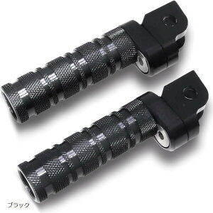 互換品 バイク ステップ バー M8 フットペグ 汎用 左右 2本セット アルミ製 軽量 耐久性 位置調整 滑り止め加工 オートバイ カスタム パーツ レッド シルバー ブラック