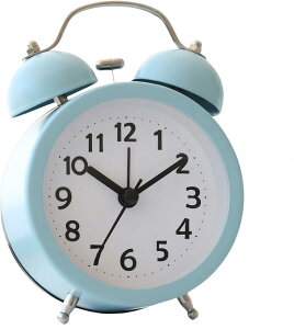 大音量 アラーム 振動 おしゃれ 爆音 アナログ 絶対起きれる目覚まし時計 うるさい 目覚ましどけい ベル音 可愛い 絶対起きる 爆音めざまし時計 アラームクロック 静音 3インチ ブルー
