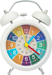 YDS 振動 アナログ 大音量 おしゃれ アラーム 爆音 絶対起きれる目覚まし時計 目覚ましどけい 爆音めざまし時計 起きられない人用 うるさい 絶対に起きる目覚まし 知育 学習 双鈴 電池別売