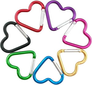 �J���r�i �n�[�g�^ �L�[�z���_�[ 7�F�Z�b�g �A���~�� �y�� �ϋv �X�i�b�v�t�b�N ���@�\ �J���r�i�N���b�v �o�b�O �x���g �L�[�`�F�[�� �A�E�g�h�A �L�����v �o�R �ނ� ���̎U���p