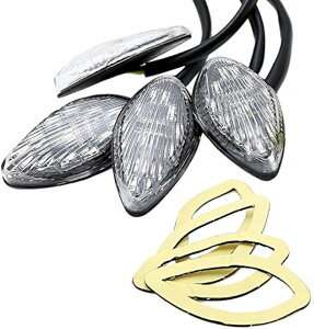 �݊��inakira �o�C�N �E�C���J�[ 4�Z�b�g �J�X�^�� �\��t���^ �ėp LED CBR250R YZF-R25 GSX Ninja250 nkr858 �N���A (�N���A)
