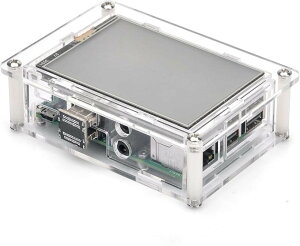 �݊��i HDMI 3.5 �C���` LCD �f�B�X�v���C IPS ���j�^�[ IPS�^�b�`�X�N���[�� Raspberry Pi 4 2 Model �ɑΉ� LCD+�N���A�P�[�X (3.5 HDMI LCD+�N���A�P�[�X)