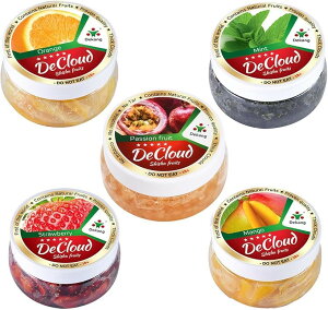 �V�[�V�� �t���[�o�[ DeCloud Shisha Friut Hookah Mix Flavors Set Tobacco �� Nicotine Free Molasses (50gx5pcs-A)