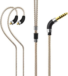 �݊��i plus44 �C���z���P�[�u�� mmcx�P�[�u�� ���P�[�u�� 4.4mm �⃁�b�L �����x�P������ E4000/E5000/B1/B2/B3/A8000/MAKE1/MAKE2/MAKE3���C���z���ɓK������ (4.4mm-mmcx)