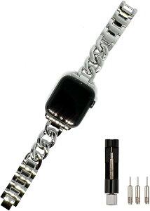 �݊��i/��֕i �`�F�[���o���h �R�}������t�� 40mm 41mm 42mm ������� ���v �x���g/�V���o�[ �y�� Series 10 9 8 7 6 5 Ultra ���f�B�[�X �M�t�g (�V���o�[, 40mm 41mm 42mm)