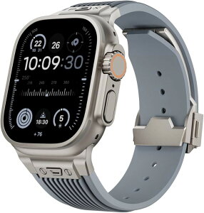 Apple watch �o���h Ultra 3 2 1 �Ή� 49mm Series 10 8 7 6 5 46mm 45mm 44mm ������� �A�b�v���E�H�b�` �V���R�� �X�e�����X �E���g���o���h �X�|�[�c �����Y (�O���[)