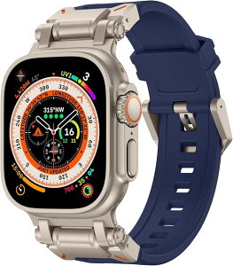 Apple watch �o���h Ultra 3/2/1 �Ή� 49mm Series 10/9/8/7/6/5/4/SE 46/45/44mm ������� �A�b�v���E�H�b�` �x���g TPU �X�e�����X/�u���b�N �E���g���o���h (�u���[)