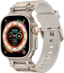 Apple watch �o���h Ultra 3/2/1 �Ή� 49mm Series 10/9/8/7/6/5/4/SE 46/45/44mm ������� �A�b�v���E�H�b�` �x���g TPU �X�e�����X/�u���b�N �E���g���o���h (�X�^�[���C�g)