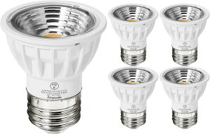 5.5W LED�d�� E26���� �d���F2300K�≏�ޗ��{�̃n���Q���d��60W�`���� ���F��Ra95 �r�[���p�x90�x ������Ή� LED�X�|�b�g���C�g ���邳550lm (�d���F2300K�i5�Z�b�g�j, 2)E26)