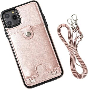 iPhone 11 Pro �X�}�z�V�����_�[ �X�g���b�v �P�[�X �΂߂��� ��|�� ���|�� �J�[�h���[ ���f�B�[�X �����Y iP11P �s���N ML0028 (�s���N, iPhone 11 Pro)