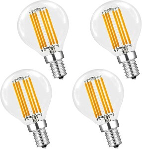 KY LEE G45 6W 110V LED �t�B�������g�d�� E14���� 2700K�g�F�E�H�[���z���C�g ���M�d��60W�`���� �S�z���^�C�v �N���V�b�N ���g���d�� 4�� (LIB-0017)