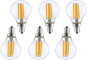 KY LEE �t�B�������g LED�d�� E14���� 60W�`���� �N���A�d��6W �V�����f���A�d�� 2700K ���g�� �G�W�\�� ���^�d�� �d���F G45�d�� 6�� (LIB-0037)