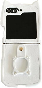 �l�R�� �L �����O ������� �P�[�X �ی� �J�o�[ Galaxy Z Flip6 docomo SC-54E �X�}�z�P�[�X (�z���C�g)