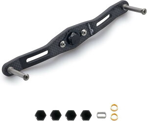 ���[�� �n���h�� �m�u�Ȃ� ����4mm 1.5K�Y�z �J�[�{�� �V�}�m SHIMANO �_�C�� DAIWA �A�u Abu �ʗp �x�C�g���[�� Carbon Series 120mm �u���b�N 385 (�u���b�N(�i�b�g), 120mm)