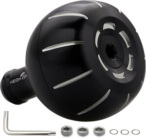 42mm ���[�� �n���h�� �m�u �V�}�m �_�C�� �ʗp Shimano Type B Daiwa L Gear Series (�u���b�N���V���o�[)