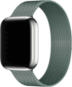 �݊��i�o���h �R���p�`�u�� Apple Watch�o���h �I�[�����^�� �X�e�����X�� �}�O�l�b�g�o���h Series Ultra/8/7/6/SE/5/4/3/2/1 �j�����p (���C�g�O���[��, 42/44/45mm)