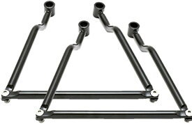 互換品nakira サイドバッグ サポート 左右セット バイク汎用 アメリカン シャドウ ビラーゴ nkr819 黒 (ブラック)