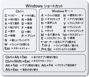 ���C�r�G��Windows �V���[�g�J�b�g �����\ �X�e�b�J�[ ��ƌ����A�b�v �֗� �`�[�g�V�[�g �R���p�N�g7.62x6.35cm (�z���C�g, windows1��)