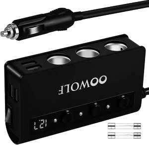 �V�K�[�\�P�b�g 3�A 4�|�[�g�t�� USB�[�d�� �ő�180W �X�}�[�gIC Quick Charge 3.0 ���� 12-24V�ԑΉ� ���ւ��q���[�Y2�t�� ���F (����, QC3.0(��+��))