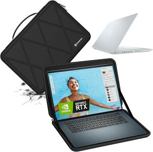 �݊��i �n�[�hEVA�ی�X���[�u�P�[�X 16�C���` Dell Inspiron 16/16 Plus�ADell New Latitude 7640�A Vostro �ȂǂɓK�p �h�� (Black, For DELL 16�C���`�iM91�j)