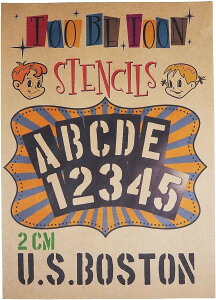 �X�e���V���V�[�g �A ���t�@�x�b�g�啶���������Z�b�g U.S.BOSTON 2cm SSBTcm (��, 2cm)