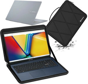�݊��i �n�[�hEVA�ی�X���[�u�P�[�X 15.6�C���` ASUS Vivobook Pro OLED K6502���b�v�g�b�v��p�n�[�h�P�[�X �h�� 360�x�ϏՌ� M81 (Black, For ASUS 15.6�C���`�iM81�j)