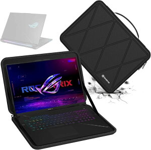 �݊��i �n�[�hEVA�ی�X���[�u�P�[�X 18�C���` ASUS ROG Strix Scar 2024/2023�ȂǂɓK�p �h�����ϏՌ��o�b�O (Black-For ASUS 18�C���`, For ASUS 18�C���`(X8329�j)