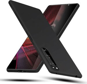 for SONY Xperia 5 III �P�[�X �_� TPU�f�ގC�菝�h�~ �w��h�~ �Ռ��z�� ���E�ȒP SO-53B / SOG05�Ή� �J�o�[ �S�ʕی� �y�� ���^ (�}�b�g�u���b�N, SU7-DAL-RT397)