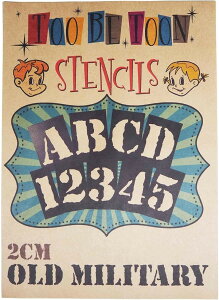 �X�e���V���V�[�g �A ���t�@�x�b�g�啶���������Z�b�g OLD MILITARY 2cm SSOM cm (��, 2cm)