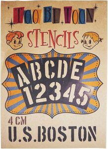 �X�e���V���V�[�g �A ���t�@�x�b�g�啶���������Z�b�g U.S.BOSTON 4cm SSBTcm (��, 4cm)