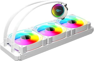 COOLMOON �ȈՐ���N�[���[ ���x�\���@�\�t�� �C���t�B�j�e�B�\�~���[ CPU�N�[���[ LED ARGB 5v 3pin LGA1700/1200/115X AMD:AM5/AM4�\�P�b�g�ɑΉ� 4pin PWM �t�@������