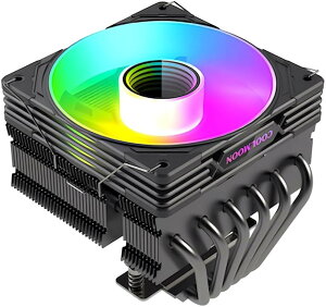 CPU�N�[���[�g�b�v�t���[���N�[���[ 120mm LED ARGB 5v 3pin LGA1700/1200/115X AMD:AM5/AM4�\�P�b�g�ɑΉ� 4pin PWM �t�@������ �u���b�N (�u���b�N)