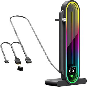 �f�W�^���f�B�X�v���C�X�^���h �P�[�X�� ���x�\�� �O���t�B�b�N�{�[�h�X�^���h GPU�X�^���h �u���P�b�g �z���_�[ LED ARGB 5v 3pin mini4pin �r�f�I�J�[�h �}�O�l�b�g ���� �x�� ����h�~ �E���h�~ (