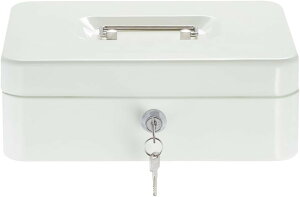 ��񂰋��� �L���b�V�����C�g ��v �I�t�B�X �~�j���� ������ �X�`�[���� �ƒ�p White W25xD20xH8.8cm (White, W25xD20xH8.8cm)