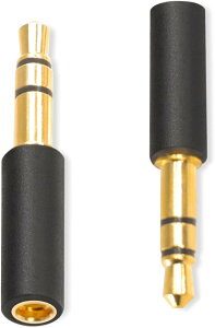 3.5mm MMCX�ϊ� �ϊ��R�l�N�^ �C���z���W���b�N ���[3.5mm �I�X-MMCX ���X HE4XX�EHE-350�EHE1000�ɓK�� 2�Z�b�g �u���b�N (3.5mm�i�I�X�j-MMCX�i���X�j)