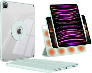 ipadmini6�P�[�X iPadmini7 �y�����[ �y�� ���^ �����^ �}�O�l�b�g �~�j �I�[�g�X���[�v �c�u�� �ϏՌ� (�O���[��)