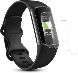 3���Z�b�g Charge5 / Fitbit Charge6 ��p �t���ی�t�B���� �ی���� TPU�f�� �����ɂ��� �ϏՌ��� �\��t���ȒP �w��h�~ 24���Ԏ����C���Z�pFitbit (MJO-JAC-C023)