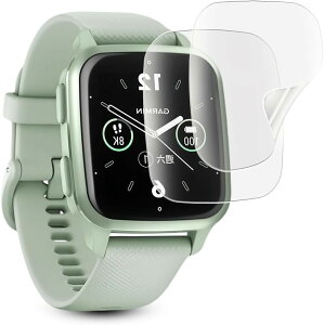 �t���ی�ɍœK�A���`�O���A �t�B����2���Z�b�g GARMIN �K�[�~�� Venu Sq 2/Venu Music ��p �t���ی�t�B���� �ی���ʔ��Q TPU�f�ގg�p�A�C�A�E�w��h�~ �Ή� �\��t���ȒP (MJO-JAC-C029)