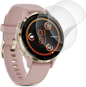 �t���ی�ɍœK�A���`�O���A �t�B����2���Z�b�g GARMIN �K�[�~�� Venu 3 ��p �t���ی�t�B���� �ی���ʔ��Q TPU�f�ގg�p�A�C�A�E�w��h�~ ���˒ጸ�A�X�N���b�`�h�~�A�����ɂ��� �Ή� (MJO-JA