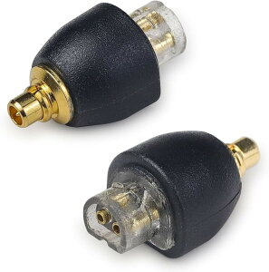 IE300 IE80 2Pin�R�l�N�^ �ϊ� �ϊ��R�l�N�^ �C���z���W���b�N �I�X- ���XSennheiser�p IE300�EIE600�EIE900�ȂǂɓK������ 2�Z�b�g (�u���b�N, IE300/600/900�i�I�X�jto IE)