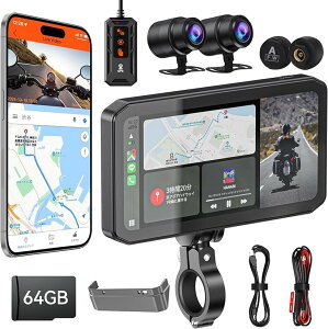 2.0�A�b�v�O���[�h�� �O��J����2k BSD�^�]�⏕ GPS���� �h�Ɨp�����u���P�b�g�t�� TMPS �o�C�N�p�h���C�u���R�[�_�[ Carplay/AndroidAuto (6.25�C���`)