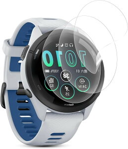 3���Z�b�g GARMIN �K�[�~�� Forerunner 265S ��p �t���ی�t�B���� �ی���� TPU�f�� �����ɂ��� �ϏՌ��� �\��t���ȒP �w��h�~ Music (MJO-JAC-C020)