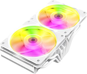 JF13K 240mm �f���A���t�@�� �g�b�v�t���[ CPU�N�[���[ ���N�[���[ LED ARGB 5v 3pin LGA1700/1200/115X AMD:AM5/AM4�\�P�b�g�ɑΉ� 4pin PWM �t�@������ (LED�z���C�g)