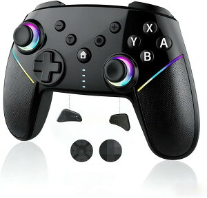 switch 2 �R���g���[���[ 2026�v�V���f�� �v���R�� pc TURBO�A�ˋ@�\ �}�N���@�\ �w�ʃ{�^���t�� RGB���C�g ��e�ʃo�b�e���[ Bluetooth �����ڑ� 6���W���C���Z���T�[ �z�[�����ʃX�e�B�b�N (�u���b