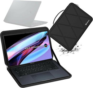 �݊��i �n�[�h EVA �ی�X���[�u�P�[�X 14.5�C���` ASUS Zenbook Pro Duo OLED�A Vivobook K5404 �ȂǂɓK�p �n�[�h�P�[�X �h�� (Black, For ASUS 14.5�C���`�iM63�j)