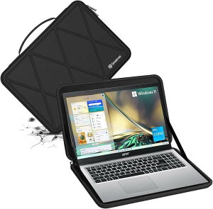 �݊��i �n�[�hEVA�ی�X���[�u�P�[�X 17.3�C���` Acer Aspire 5 Laptop -A517-53-78TS/58XA�A16�C���` Swift Go �h�� �ʋ� (Black, For Acer 17.3�C���`�iM118�j)