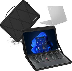 �݊��i �n�[�hEVA�ی�X���[�u�P�[�X 14�C���` Lenovo ThinkPad E14 Gen 5 ���b�v�g�b�v��p�n�[�h�P�[�X 360�x�ϏՌ� �h���m�[�g�u�b�N�o�b�O (Black, For Lenovo 14�C���`�iM50�j)